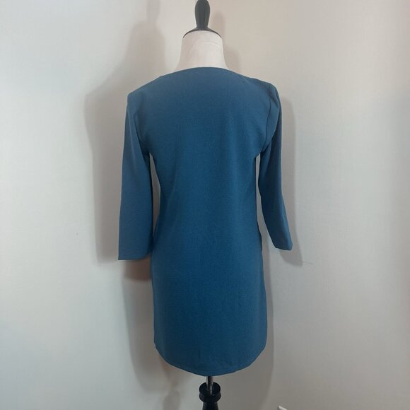 Jack by BB Dakota V Neck Shift Dress Teal Mod Retro size XS - Picture 2 of 12